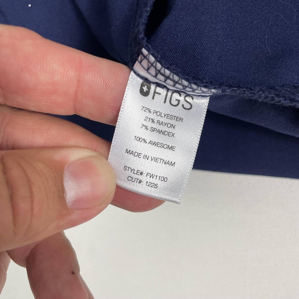 FIGS Shirt Womens XXL Blue V-Neck Short Sleeve Technical Scrub Top Medical - Picture 8 of 11